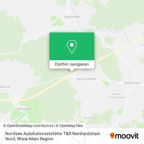 Nordsee Autobahnraststätte T&R Reinhardshain Nord Karte