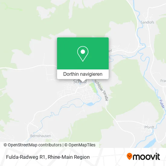 Fulda-Radweg R1 Karte