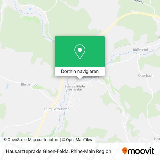 Hausärztepraxis Gleen-Felda Karte