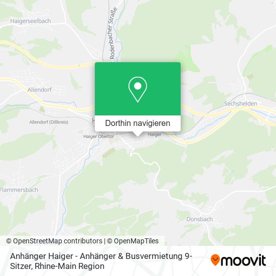 Anhänger Haiger - Anhänger & Busvermietung 9-Sitzer Karte