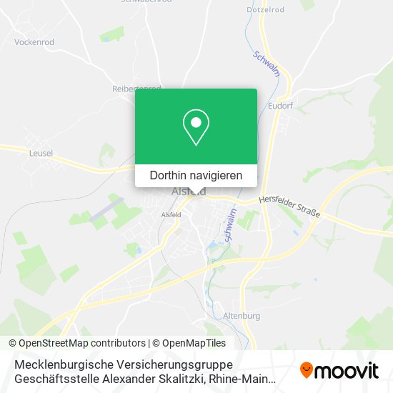 Mecklenburgische Versicherungsgruppe Geschäftsstelle Alexander Skalitzki Karte
