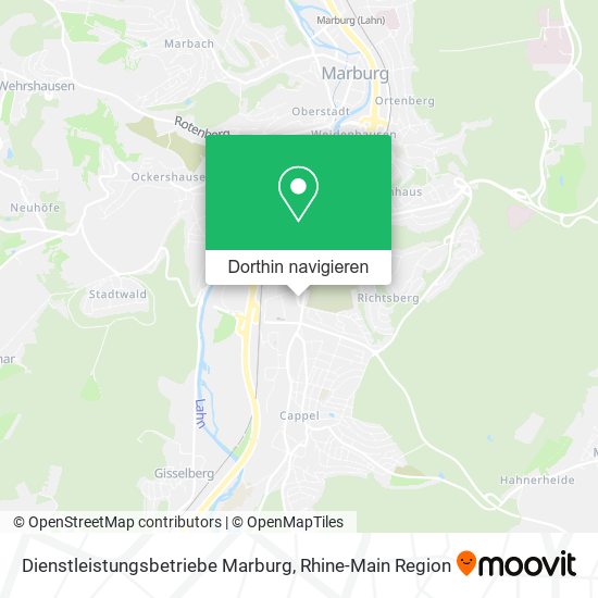 Dienstleistungsbetriebe Marburg Karte