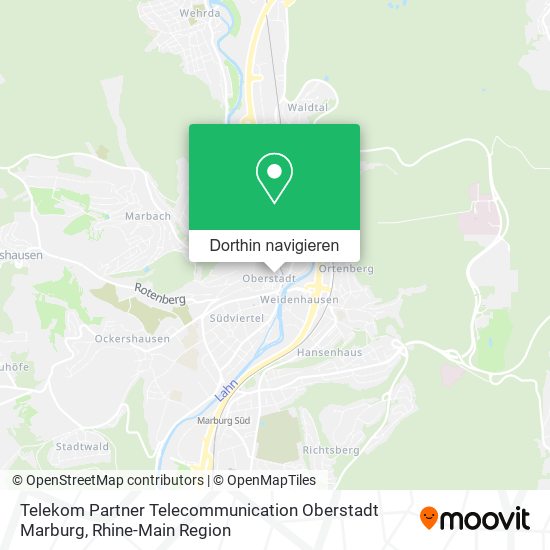 Telekom Partner Telecommunication Oberstadt Marburg Karte