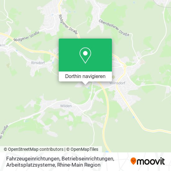 Fahrzeugeinrichtungen, Betriebseinrichtungen, Arbeitsplatzsysteme Karte