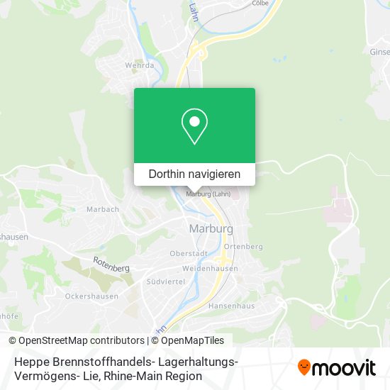Heppe Brennstoffhandels- Lagerhaltungs- Vermögens- Lie Karte
