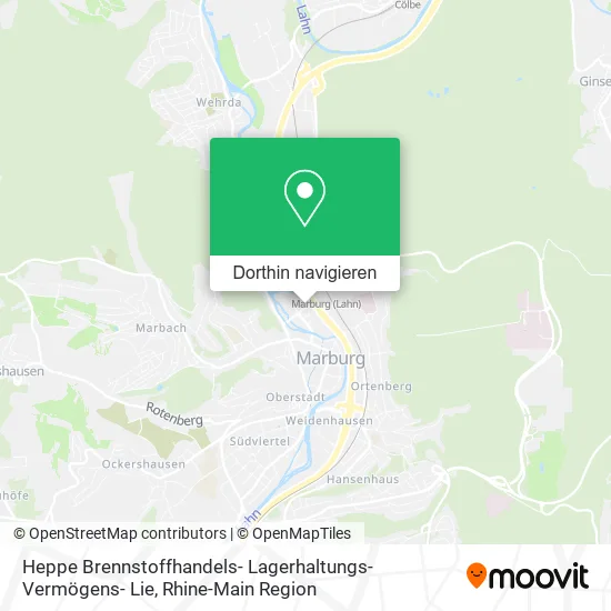 Heppe Brennstoffhandels- Lagerhaltungs- Vermögens- Lie Karte