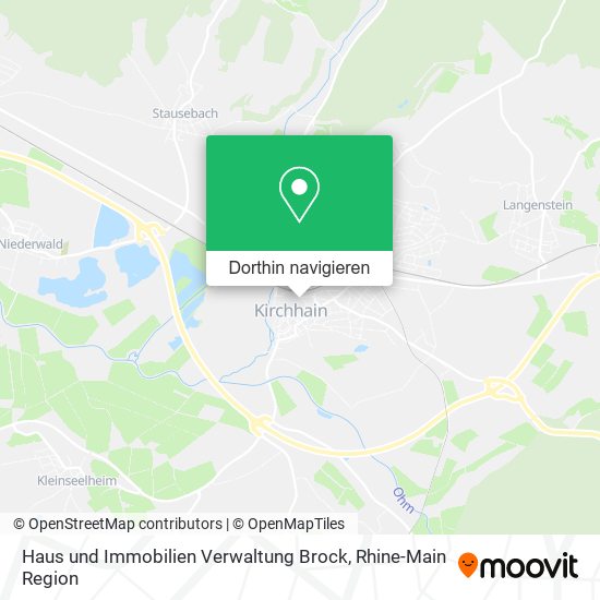 Haus und Immobilien Verwaltung Brock Karte