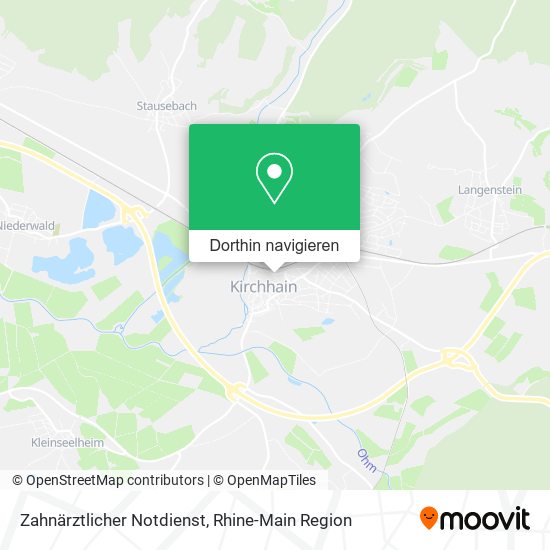 Zahnärztlicher Notdienst Karte