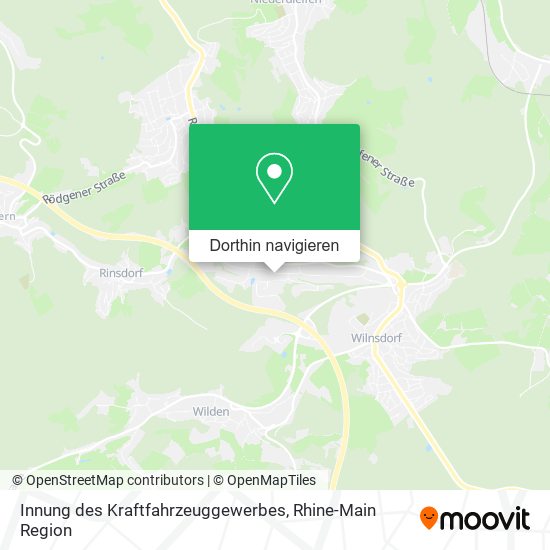 Innung des Kraftfahrzeuggewerbes Karte