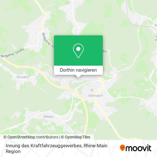 Innung des Kraftfahrzeuggewerbes Karte