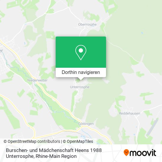 Burschen- und Mädchenschaft Heens 1988 Unterrosphe Karte