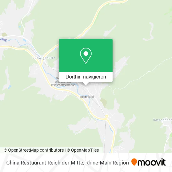 China Restaurant Reich der Mitte Karte