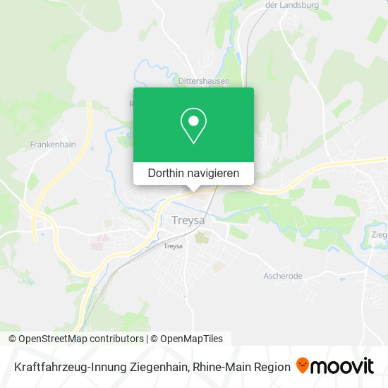 Kraftfahrzeug-Innung Ziegenhain Karte