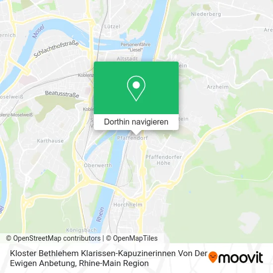 Kloster Bethlehem Klarissen-Kapuzinerinnen Von Der Ewigen Anbetung Karte