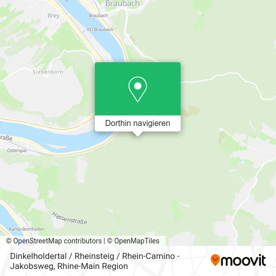Dinkelholdertal / Rheinsteig / Rhein-Camino - Jakobsweg Karte