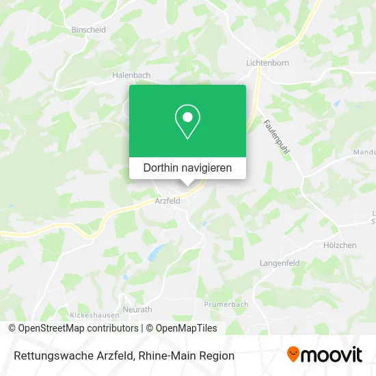 Rettungswache Arzfeld Karte