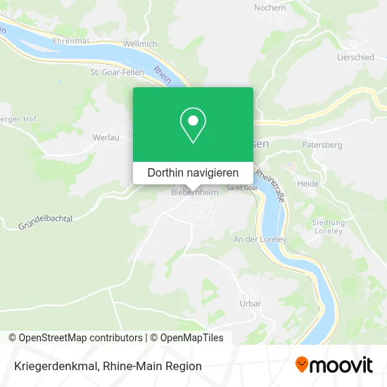 Kriegerdenkmal Karte