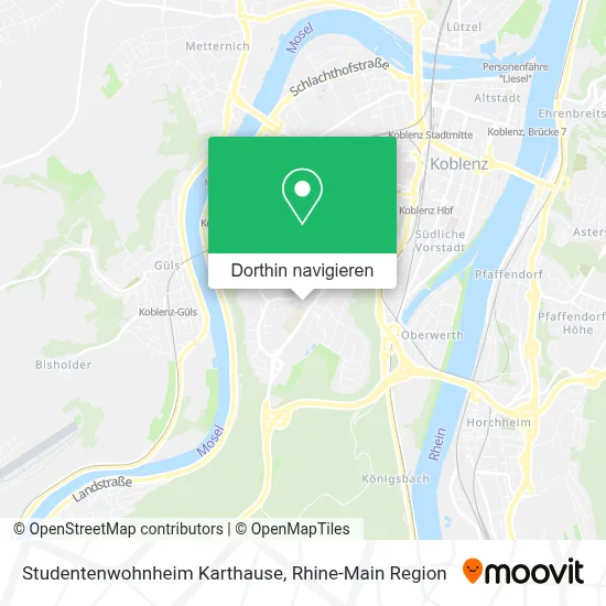 Studentenwohnheim Karthause Karte