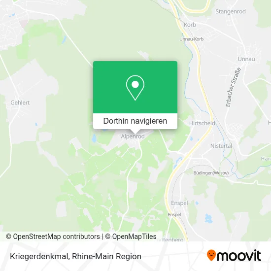 Kriegerdenkmal Karte