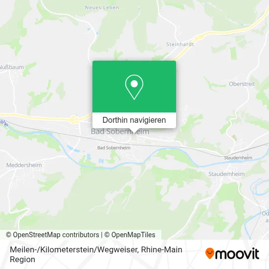 Meilen- / Kilometerstein / Wegweiser Karte