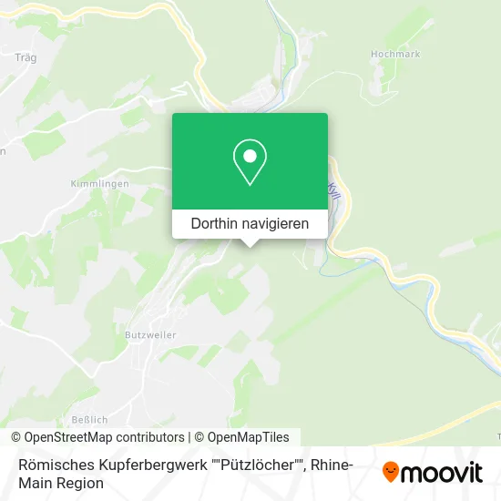Römisches Kupferbergwerk ""Pützlöcher"" Karte