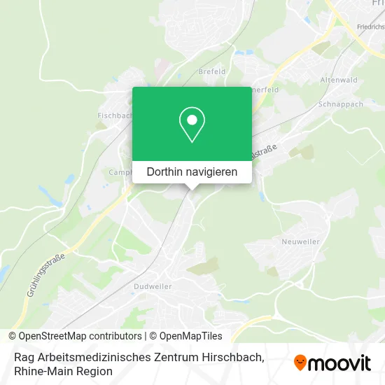 Rag Arbeitsmedizinisches Zentrum Hirschbach Karte