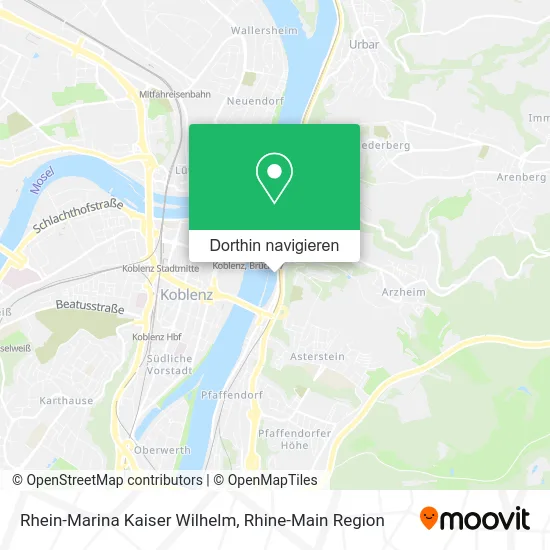 Rhein-Marina Kaiser Wilhelm Karte