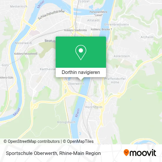 Sportschule Oberwerth Karte