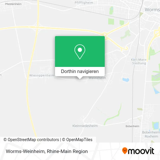Worms-Weinheim Karte