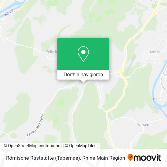 Römische Raststätte (Tabernae) Karte