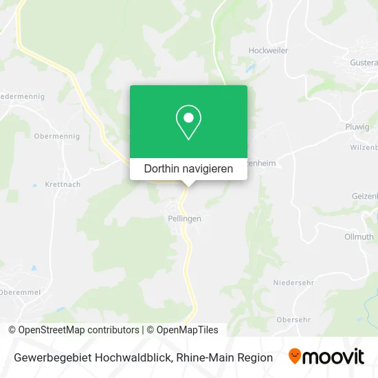 Gewerbegebiet Hochwaldblick Karte