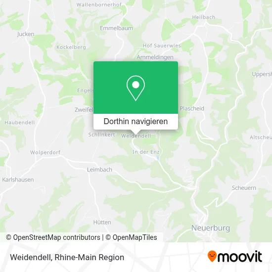 Weidendell Karte