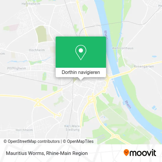 Mauritius Worms Karte