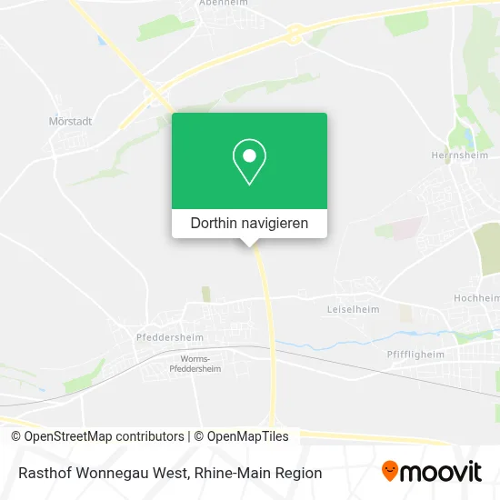 Rasthof Wonnegau West Karte