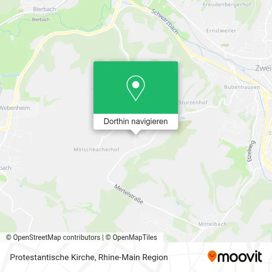 Protestantische Kirche Karte