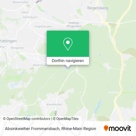 Absinkweiher Frommersbach Karte