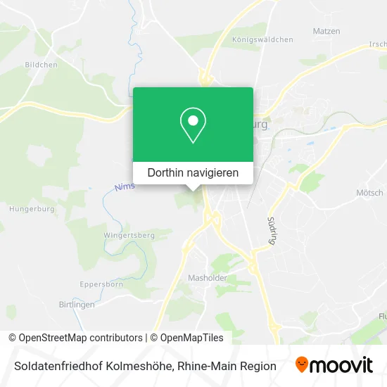 Soldatenfriedhof Kolmeshöhe Karte