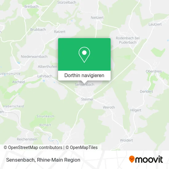 Sensenbach Karte