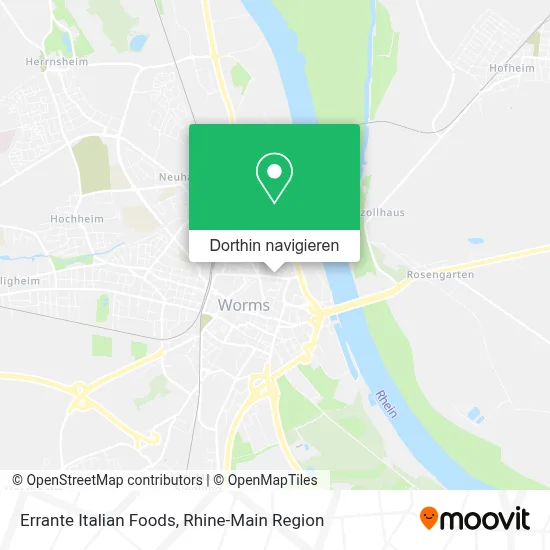 Errante Italian Foods Karte