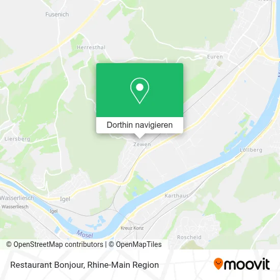 Restaurant Bonjour Karte