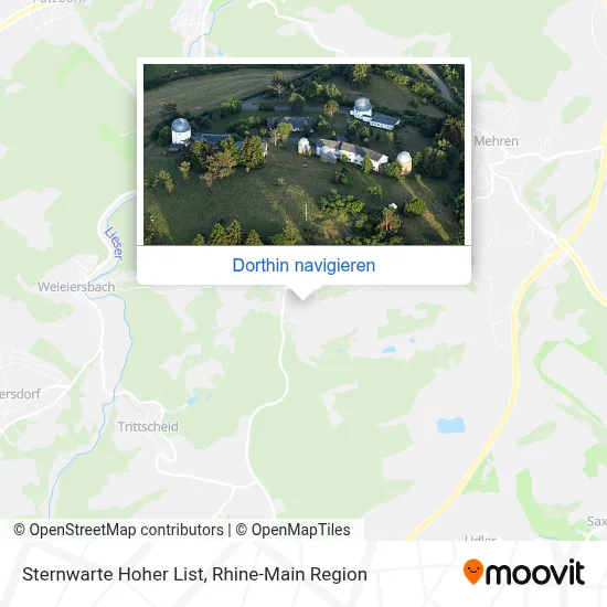 Sternwarte Hoher List Karte