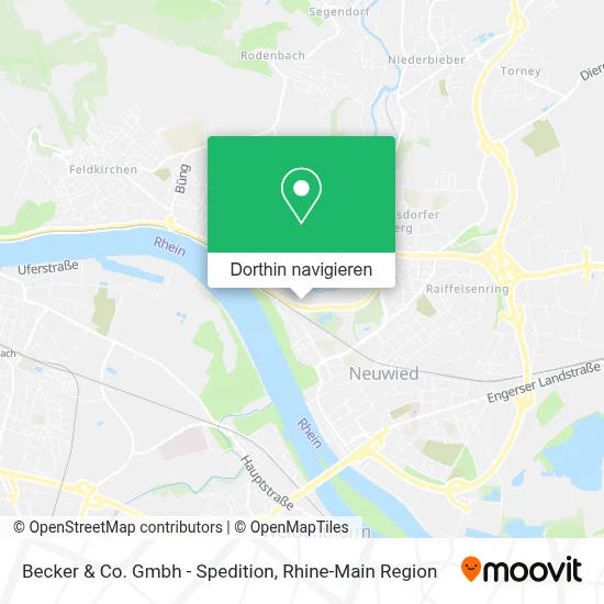 Becker & Co. Gmbh - Spedition Karte