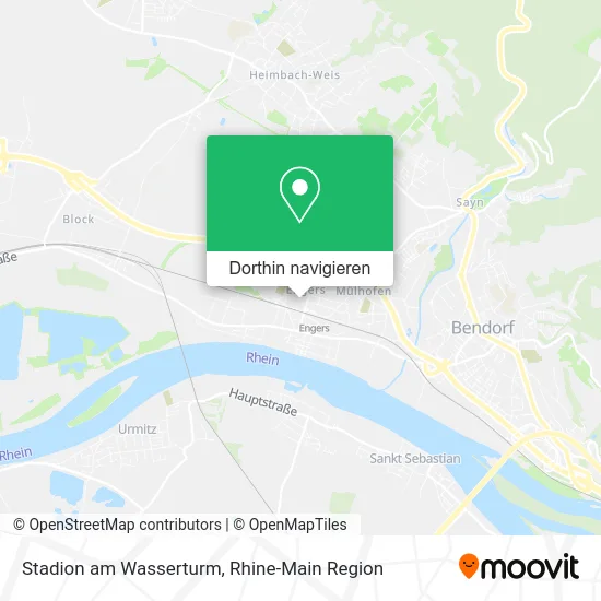 Stadion am Wasserturm Karte