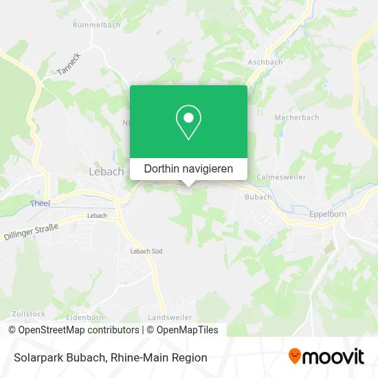 Solarpark Bubach Karte