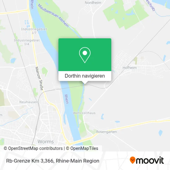 Rb-Grenze Km 3,366 Karte