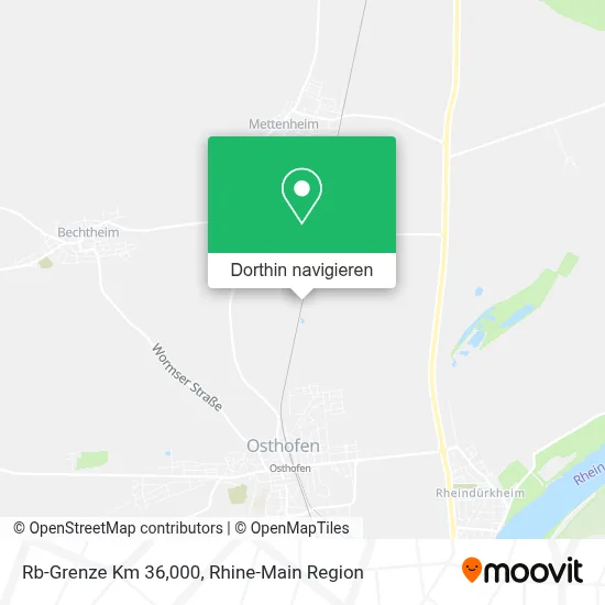 Rb-Grenze Km 36,000 Karte