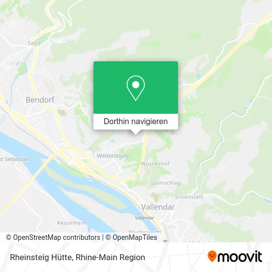 Rheinsteig Hütte Karte