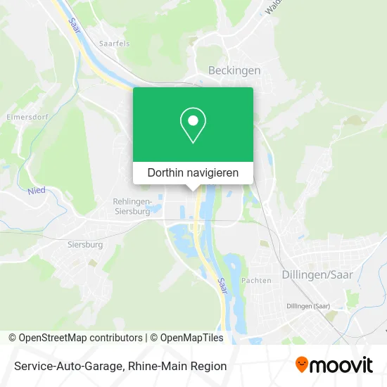 Service-Auto-Garage Karte