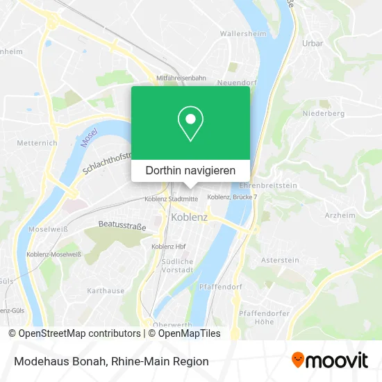 Modehaus Bonah Karte