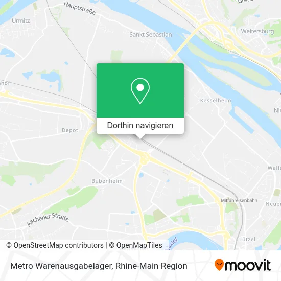 Metro Warenausgabelager Karte